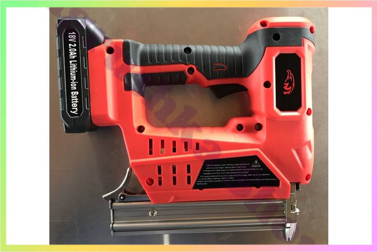 Акумуляторний електростеплер для цвяхів F30 потужний бездротовий інструмент для столярних ремонтних робіт зручний ергономічний, фото 1
