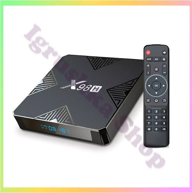 Смарт ТВ приставка X98H 4 Гб 32 Гб Android 12 WiFi 6 Smart TV Box медіаплеєр 4K HDMI Bluetooth для телевізора, фото 1