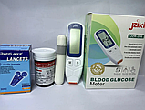 Глюкометр для вимірювання рівня цукру в крові простий у використанні швидкий з великим дисплеєм автоматичне перетворення, фото 2