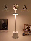 Світлодіодна бездротова настільна лампа з сенсорним управлінням на акумуляторі три кольори для дому та вулиці, фото 6