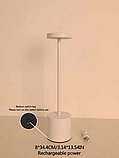 Світлодіодна бездротова настільна лампа з сенсорним управлінням на акумуляторі три кольори для дому та вулиці, фото 7