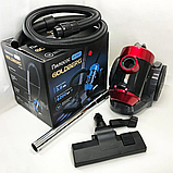 Пилосос GOLDBERG GB9903 потужний 6200 Вт контейнерний для квартири компактний циклонний очищувач для коврів плитки паркету, фото 4