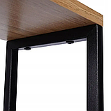 Стійка для рослин та квітів з 7 полів у стилі лофт чорний металевий каркас МДФ до 60 кг для дому офісу балкону, фото 3