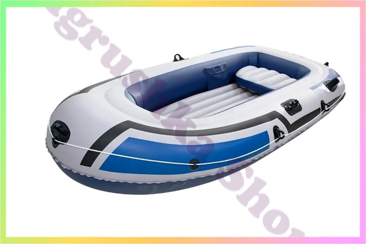 Надувний човен JR2300 три місця рибалка відпочинок на воді насос весла подушка компактний легкий 225х133х41 см, фото 1