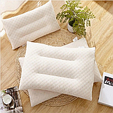 Ортопедична подушка латексна ергономічна для сну з підтримкою шиї та голови 30x50 см гіпоалергенна дихаюча пам'ять, фото 3