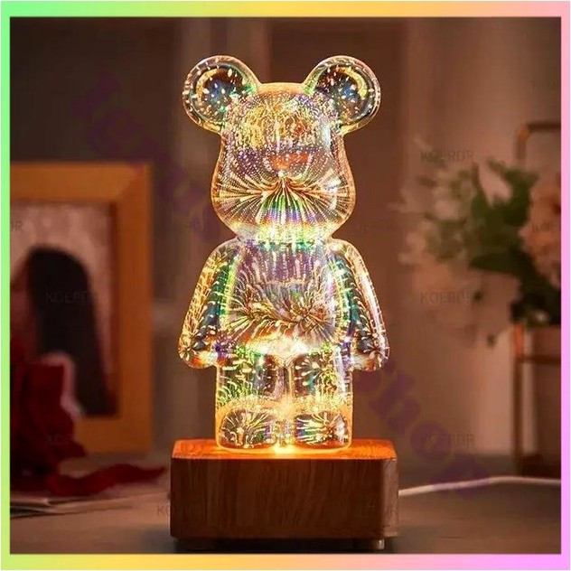 Нічник світильник мишка 3D LED USB декоративний лампа феєрверк мультяшний інтер'єр кімната затишок кольоровий дизайн, фото 1