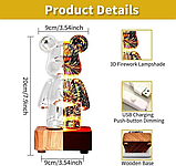 Нічник світильник мишка 3D LED USB декоративний лампа феєрверк мультяшний інтер'єр кімната затишок кольоровий дизайн, фото 4