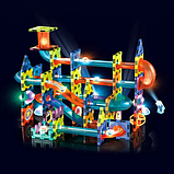 Дитячий магнітний конструктор Woopie блоки чарівне світло 110 деталей гірка трек іграшка, фото 2