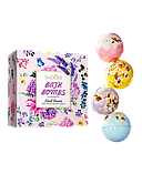 Бомбочка для ванни з ароматом лаванди та сухими квітами Sadoer 100 г пінна бомбочка для релаксації та догляду за шкірою, фото 2