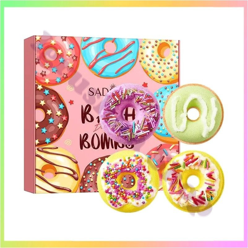 Бомбочка для ванни у вигляді пончика Doughnuts ароматна релаксація натуральні компоненти зволоження, фото 1