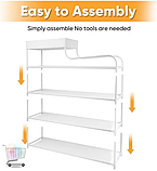 Стелаж для взуття білий полиця для взуття металеве взуття в стилі лофт зберігання взуття коридор передпокій, фото 2