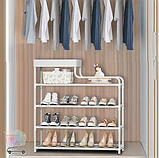 Стелаж для взуття білий полиця для взуття металеве взуття в стилі лофт зберігання взуття коридор передпокій, фото 4