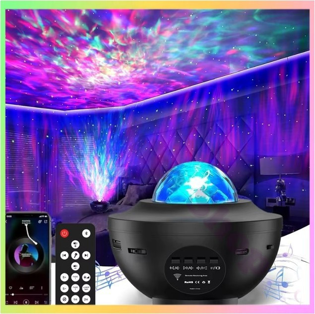 Проектор зоряного неба Галактика з пультом Bluetooth колонкою нічник для дітей романтичний вечірній шоу космосу, фото 1