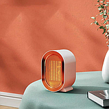 Портативний електричний обігрівач тепловий вентилятор настільний 1200W компактний обігрівач для будинку офісу гаража, фото 7