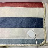 Електричне простирадло 150х70 см з підігрівом різнокольорові смуги для дому медичних закладів салонів краси СПА, фото 4