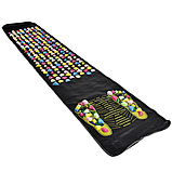 Массажний ортопедичний коврик для ніг аплікатор для самомасажу з камінням 175х35 см для зняття напруги профілактика сколіозу, фото 6