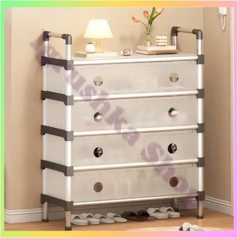 Полиця для взуття шафа для взуття стійка органайзер для взуття металевий стелаж для взуття біла компактна сучасна модель для, фото 1