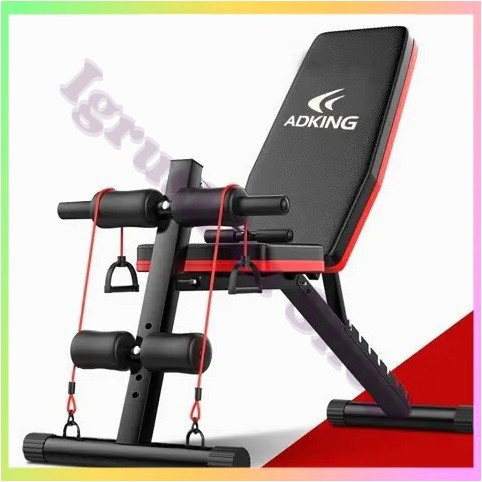 Тренажер для спини та преса регулювань універсальний лавка для тренувань з еспандерами гантелями штангою для дому, фото 1