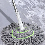 Швабра для сухого та вологого прибирання із самовижимом моп для підлоги мікрофібра телескопічна ручка SHV-222, фото 4