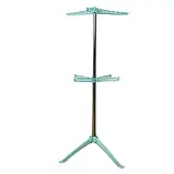 Підлогова сушарка для білизни складна металева стійка для одягу рушників постільної білизни компактна легка конструкція, фото 2