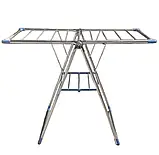 Підлогова сушарка для одягу Clothes Hanger 19B металевий стійкий для білизни текстилю компактний дизайн, фото 2