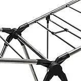 Складна металева сушарка для білизни на підлогу універсальна модель 660 130 для сушіння одягу з нержавіючої сталі, фото 3