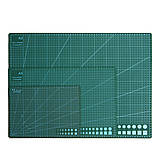 Килимок для різання двосторонній А1 3 мм, що самовідновлюється з розміткою для печвірка моделювання рукоділля хобі, фото 3