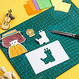 Килимок для різання двосторонній А1 3 мм, що самовідновлюється з розміткою для печвірка моделювання рукоділля хобі, фото 6