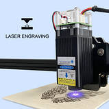 Потужний лазерний модуль LT20W 20Вт 450нм для різання гравіювання ЧПУ верстата акрил дерево фанера шкіра пластик, фото 3