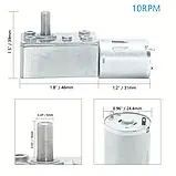 Мотор черв'ячний редуктор JGY370 12В 100обмін момент, що крутить, 10кгсм металевий корпус електродвигун для роботів моделей, фото 6