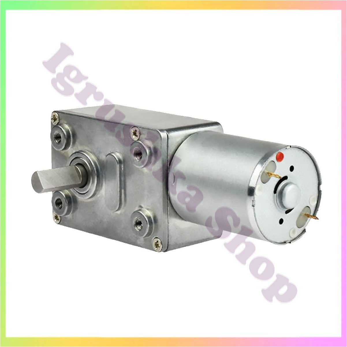 Мотор редуктор черв'ячний JGY370 12В 20обмін двигун постійного струму редуктор металевий крутний момент самогальмування, фото 1