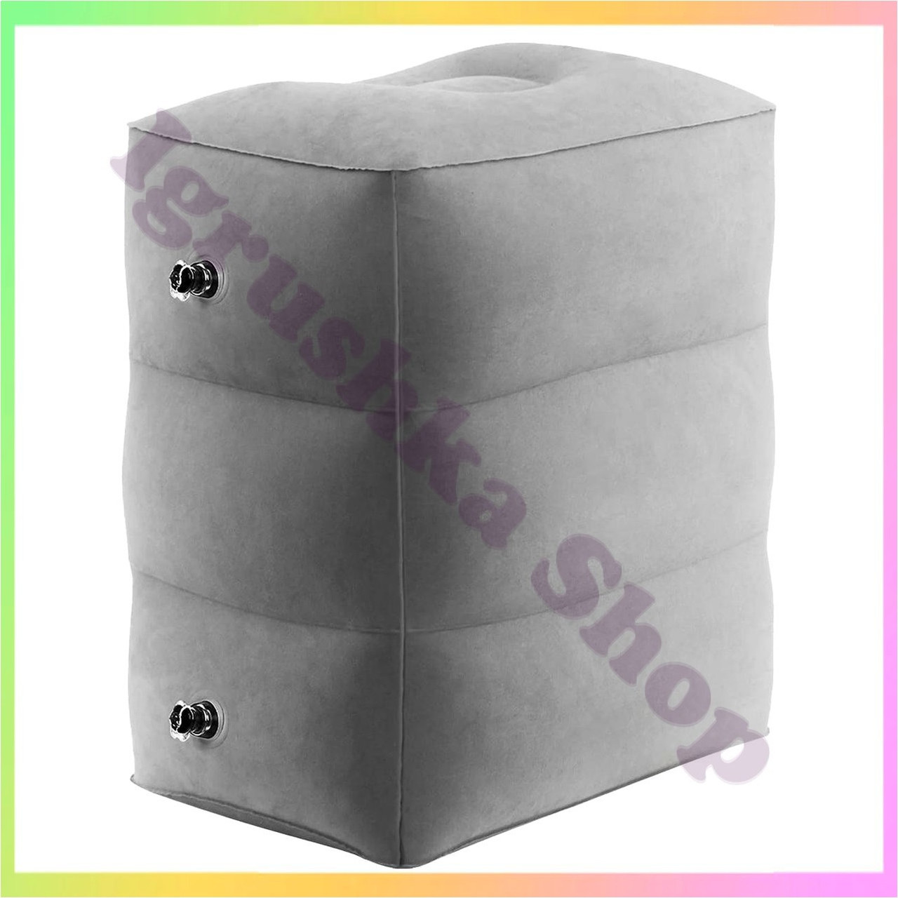 Надувна подушка для подорожей пуф під ноги з трьома рівнями висоти універсальна для літака автомобіля поїзда офісу, фото 1