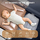 Надувна подушка для подорожей пуф під ноги з трьома рівнями висоти універсальна для літака автомобіля поїзда офісу, фото 3