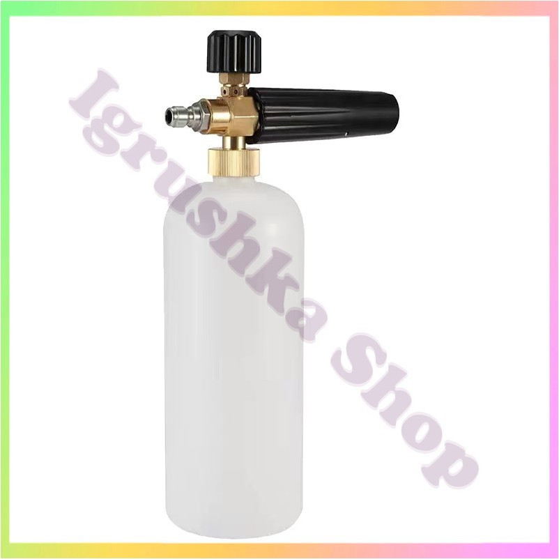 Пінна насадка S11 1 літр для миття високого тиску швидкісна адаптер G1 4 регульована піна для авто та техніки, фото 1