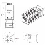 Потужний лазерний модуль LT20W 20Вт 450нм для різання гравіювання ЧПУ верстата акрил дерево фанера шкіра пластик, фото 7