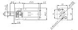 Мікромотор редуктор 12В 60 обмін 12GAN20 двигун для DIY робототехніки конструкторів компактний постійного струму, фото 6