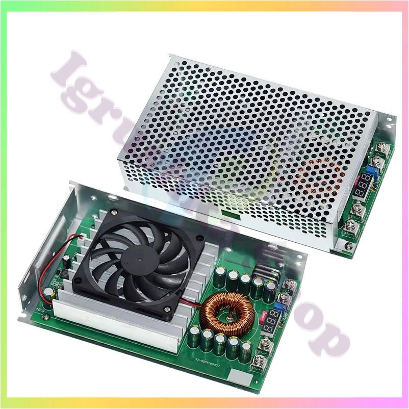 Знижувальний перетворювач напруги 15 90 В 2 5 72 В 1500 Вт 50 А DC DC регулятор алюмінієвий корпус, фото 1