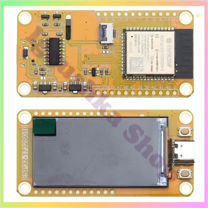 Плата розробника ESP32-S3 LVGL 1.9 дюйма Wi-Fi Bluetooth USB Type-C ESP32-1732S019 для IoT дисплеїв та графіки, фото 1