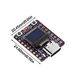 Плата розробника ESP32-C3 з дисплеєм OLED 0.42 дюйма Wi-Fi Bluetooth Type-C IoT модуль для Arduino MicroPython, фото 4