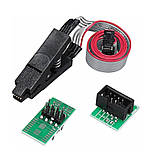 USB програматор CH341A для EEPROM Flash з кліпсою адаптерами для прошивки BIOS мікросхем роутерів ресіверів SSD, фото 2