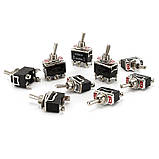 Перемикач тумблер живлення E-TEN 1221 250 В 15 А двопозиційний металевий корпус для керування освітленням обладнанням, фото 5