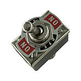 Перемикач тумблер E-TEN 1322 трипозиційний подвійний 15 А 250 В ON OFF для радіоапаратури обладнання DIY проектів, фото 3