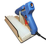 Підставка для термопістолета 60Вт та стрижнів 11мм фанера тримач для клейового пістолета зручне рішення для майстрів, фото 3