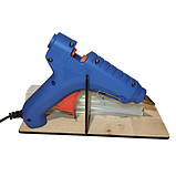 Підставка для термопістолета 60Вт та стрижнів 11мм фанера тримач для клейового пістолета зручне рішення для майстрів, фото 4