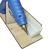 Підставка для термопістолета 60Вт та стрижнів 11мм фанера тримач для клейового пістолета зручне рішення для майстрів, фото 5