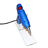 Підставка для термопістолета 20Вт акрилова підставка для клейового пістолета 7мм підставка для ручного клею, фото 5