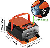 Електричний повітряний насос високого тиску для човнів,каяків,дощок  12В, фото 2