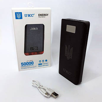 Павербанк 50000mAh 4USB з LCD дисплеєм - Power Bank UKC ART-4148 для телефону та планшета