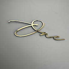 Топер One дзеркальний золотий боковий 11×6,5 см для дитячого торта або першого дня народження, фото 3