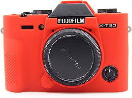 Захисний силіконовий чохол для фотоапаратів FujiFilm X-T30 — червоний